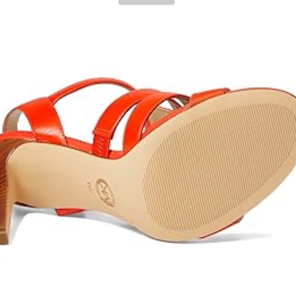 Michael Kors Vibrant Orange Heeled Sandals - Picture 3 of 5